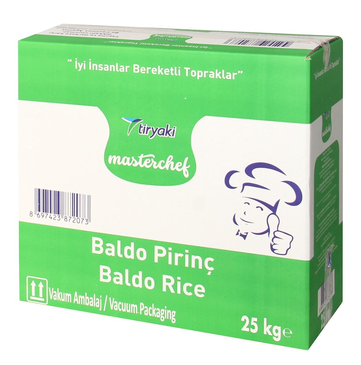 Tiryaki Masterchef Vakumlanmış Baldo Pirinç 25 Kg