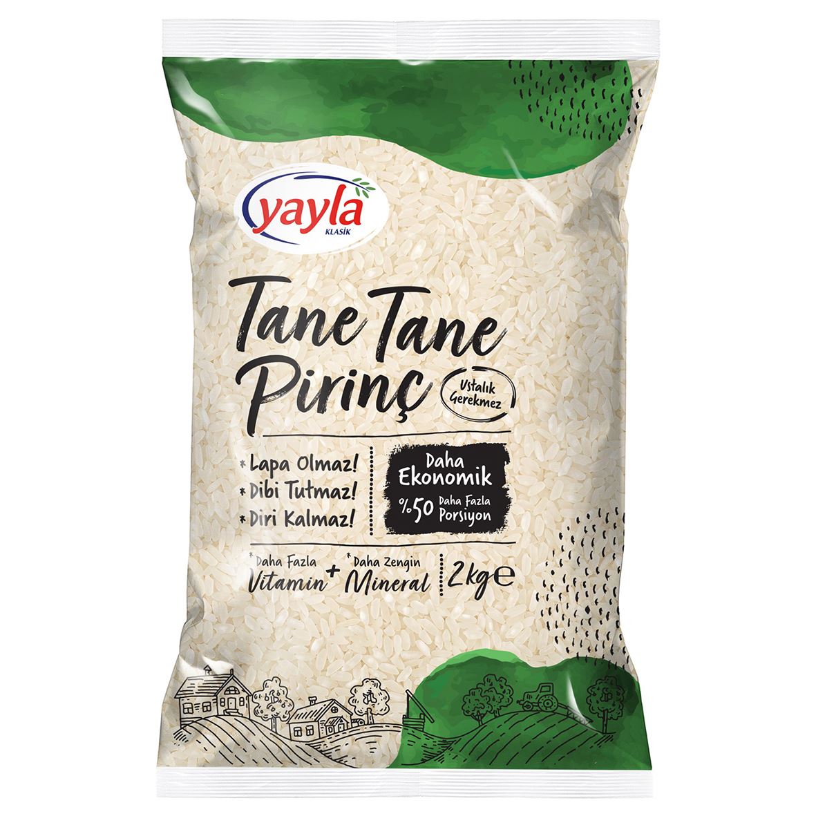 Yayla Tane Tane Pirinç 2 Kg