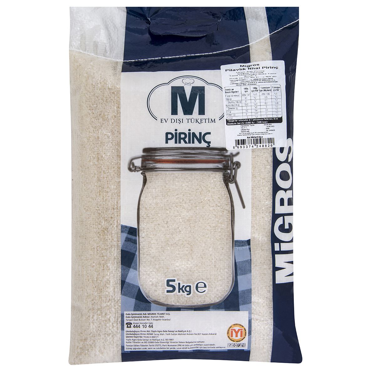 Migros Pilavlık Pirinç 5 Kg