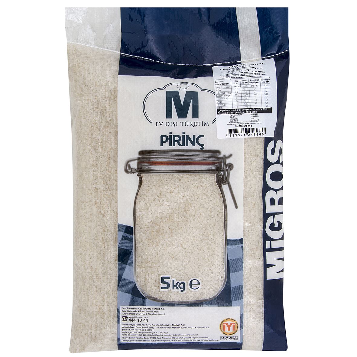 Migros Osmancık Pirinç 5 Kg