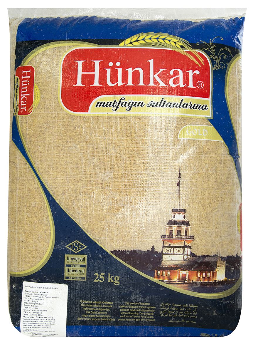 Hünkar Pilavlık Bulgur 25 Kg