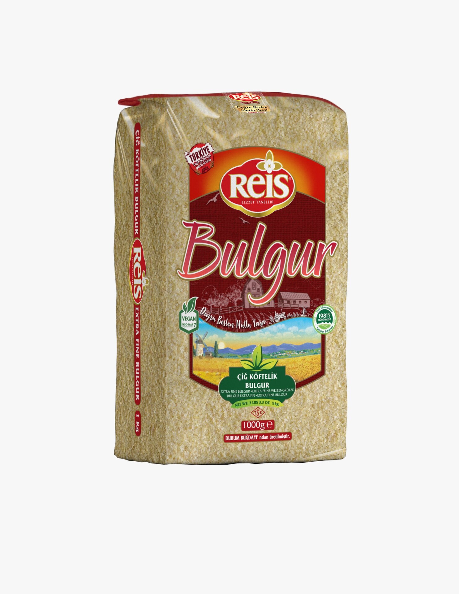 Reis Çiğ Köftelik Bulgur 1 Kg