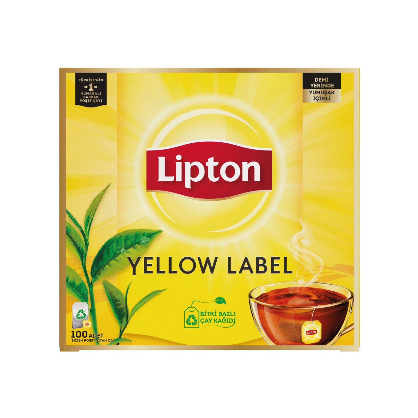 Lipton Yellow Label Bardak Poşet Çay 100 Lü 200 G