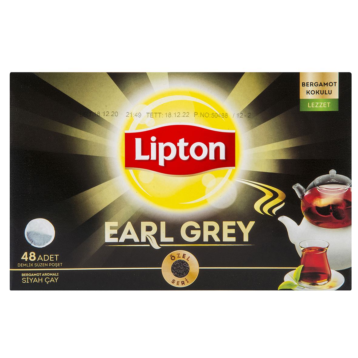 Lipton Earl Grey Demlik Poşet Çay 48'Lı 153 G