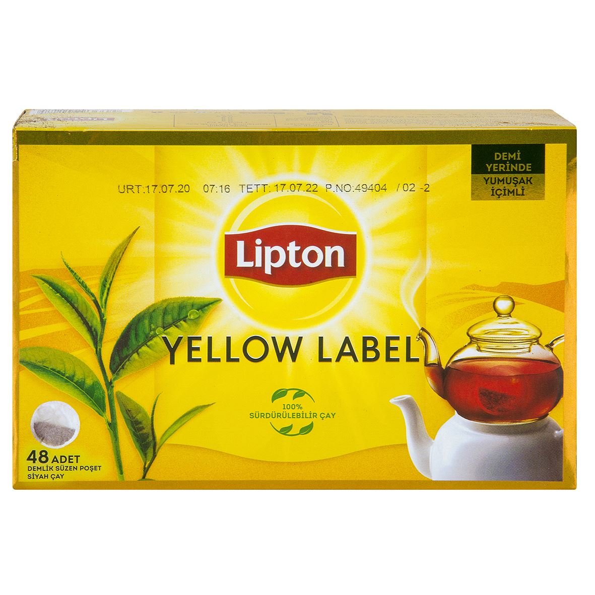Lipton Yellow Label Demlik Poşet Çay 48'Lı 153 G