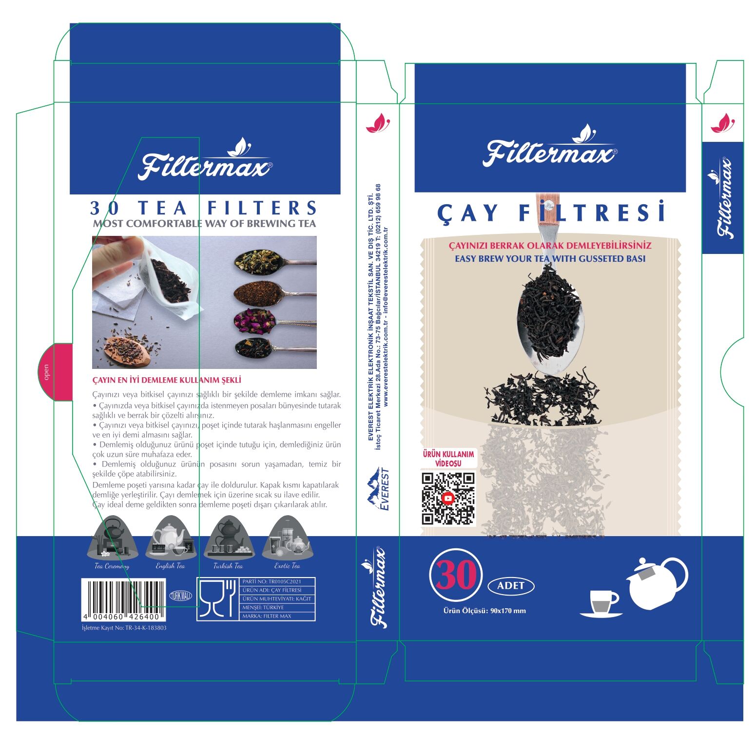 Filtermax Çay Demleme Filtresi 30 Lu