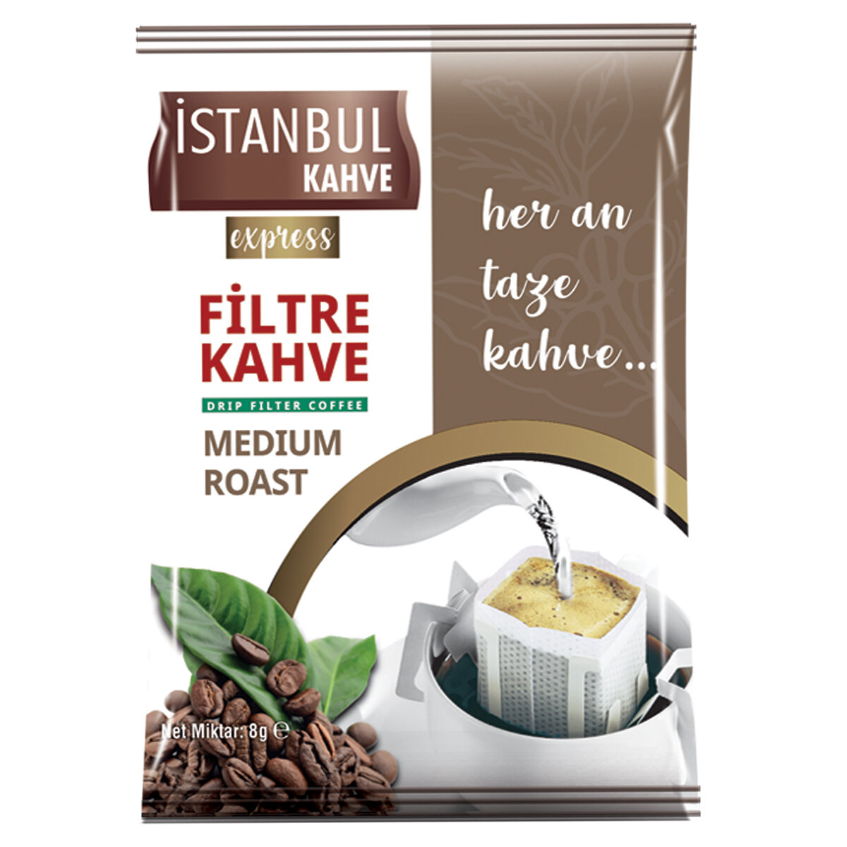 İstanbul Kahve Express Filtre Kahve Medıum Rost 8G