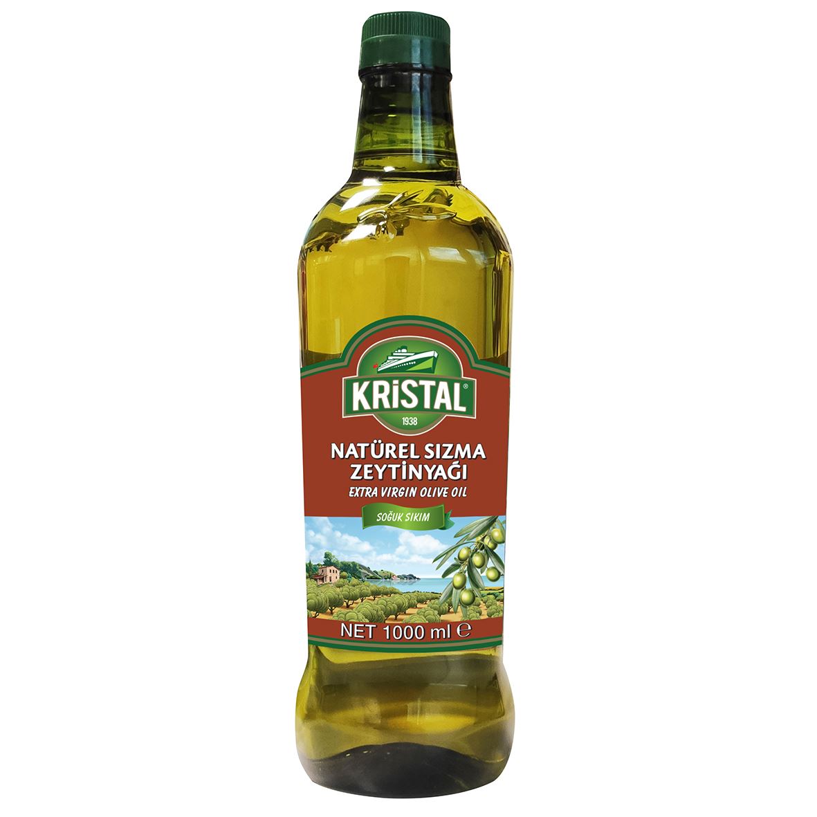 Kristal Sızma Zeytinyağı Dolgun Güçlü Lez.1 L