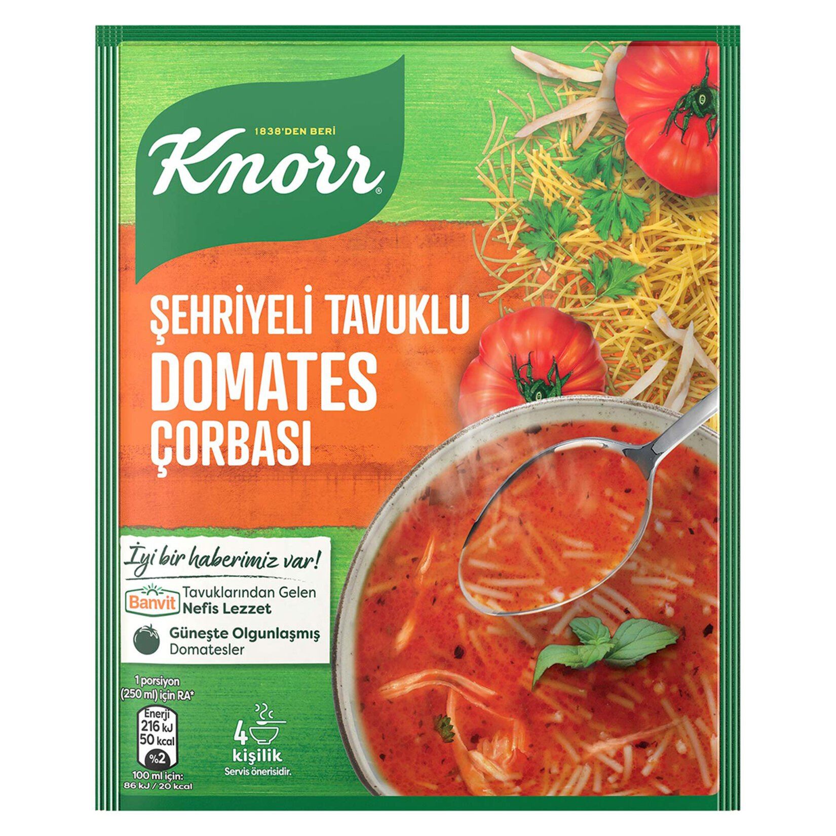 Knorr Şehriyeli Tavuklu Domates Çorbası 67G