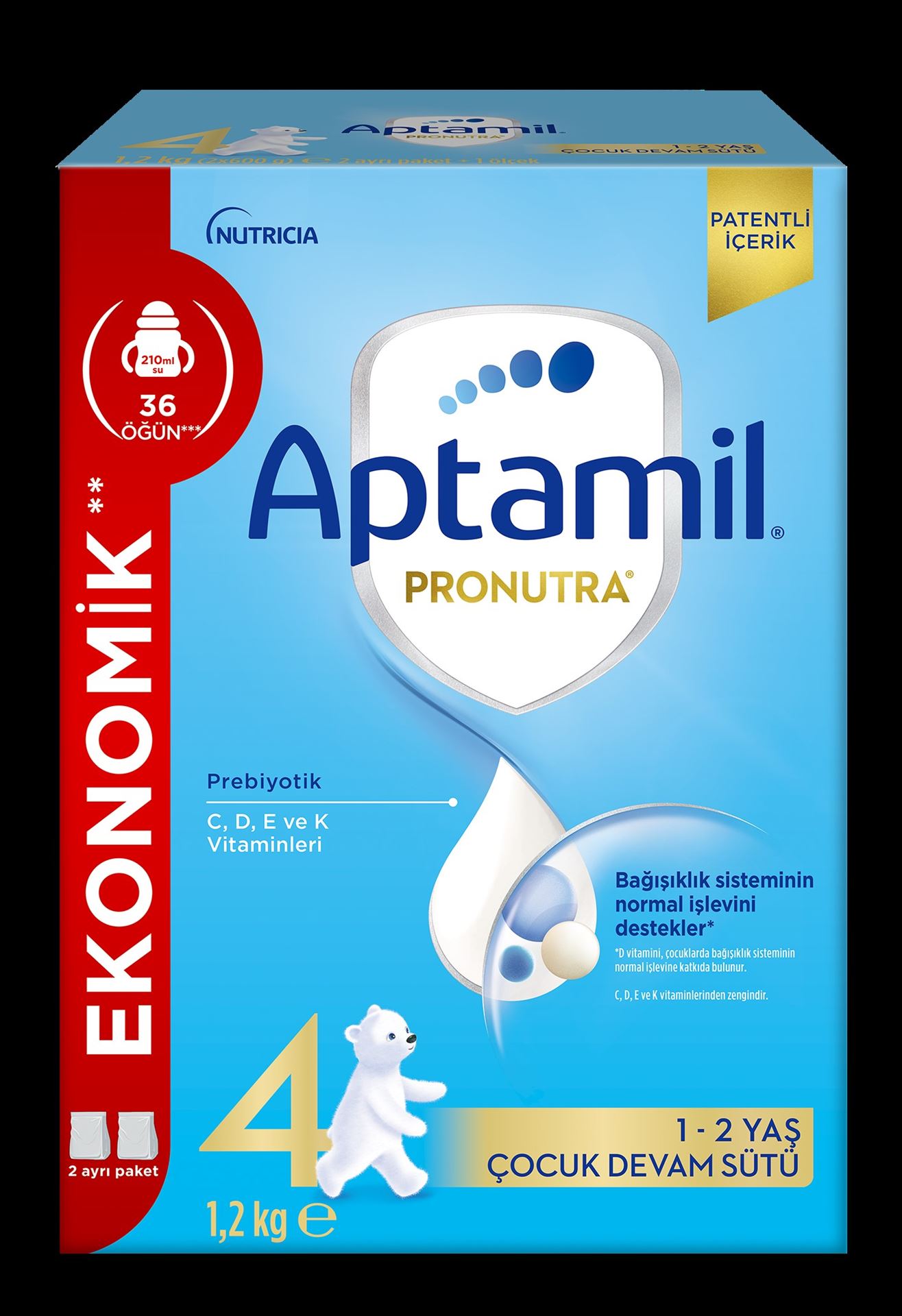 Aptamil Pronutra 4 Çocuk Devam Sütü 1200 Gr 1 - 2