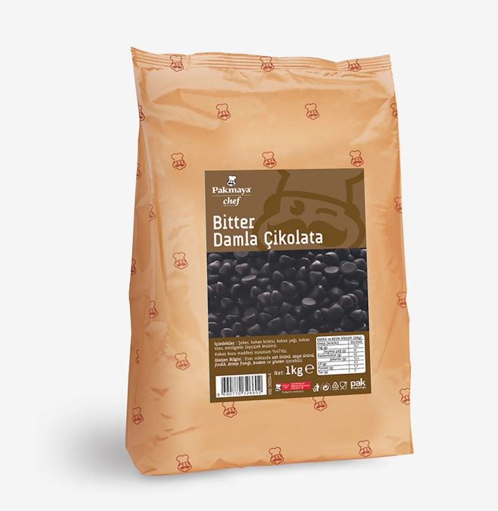 Pakmaya Chef Bitter Damla Çikolata 1 Kg