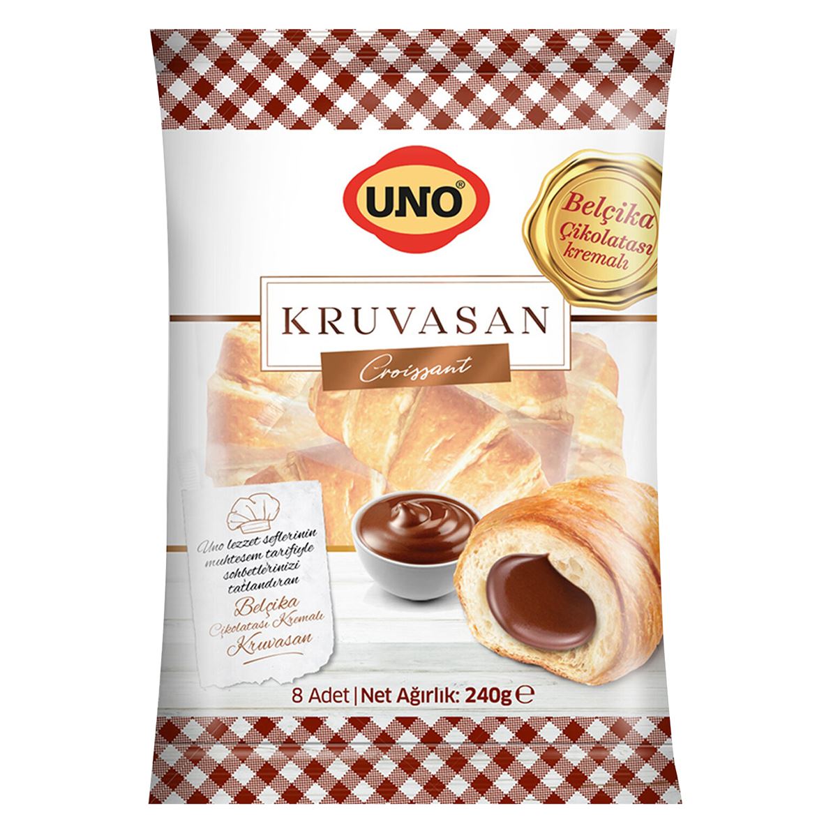 Uno Çikolata Kremalı Kruvasan 8Li 240 G