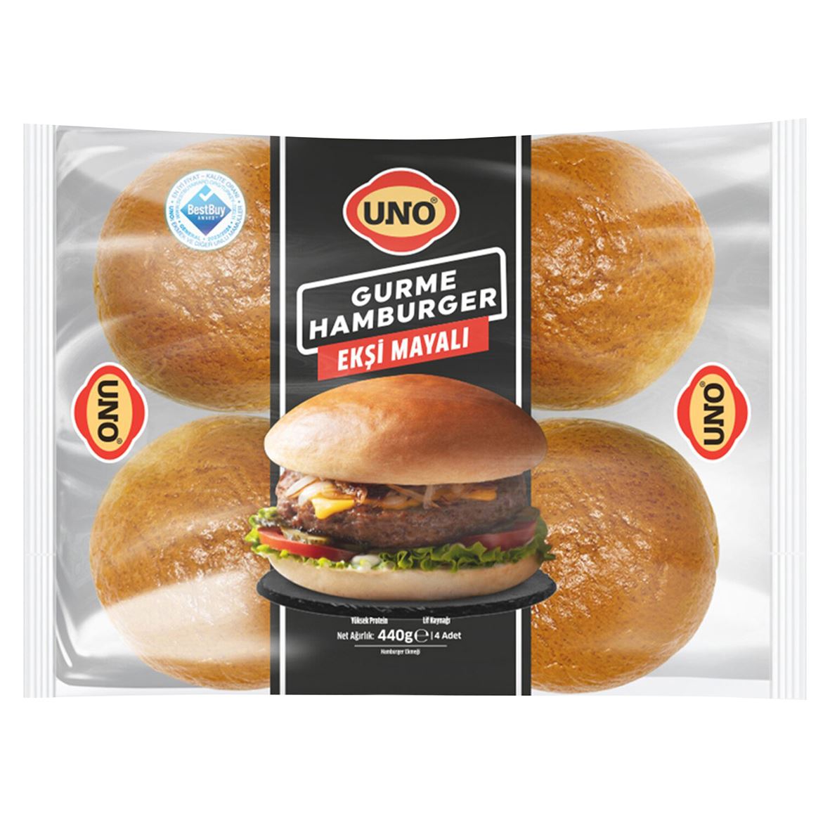 Uno Gurme Hamburger Ekmeği 4X110g