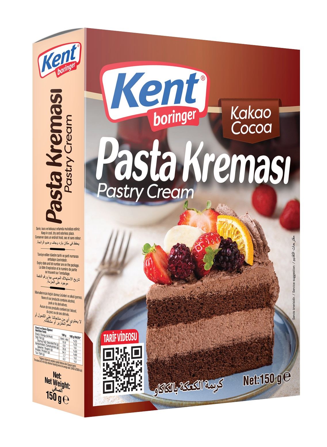Kent Borınger Pasta Kreması Kakaolu 150 G