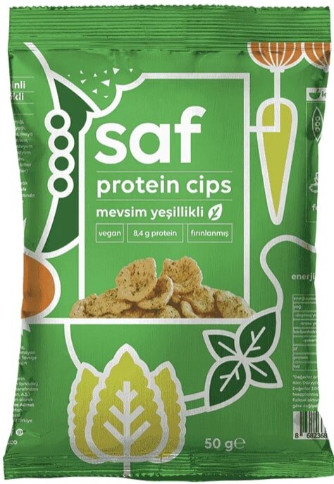 Saf Mevsim Yeşillikli Protein Cips 50 G