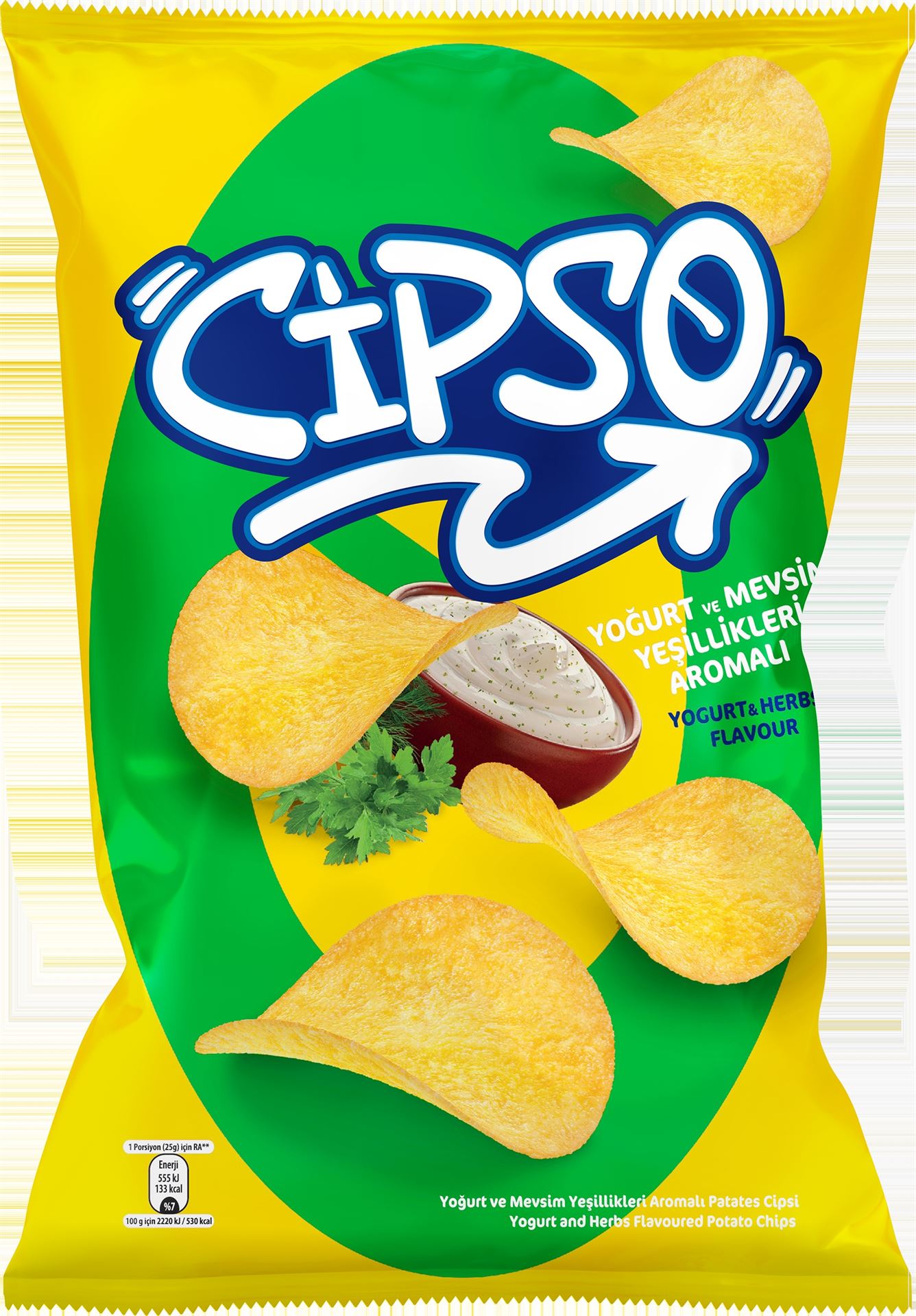 Cipso Yoğurt Mevsim Yeşil.Arom.Patates Cipsi 125 G