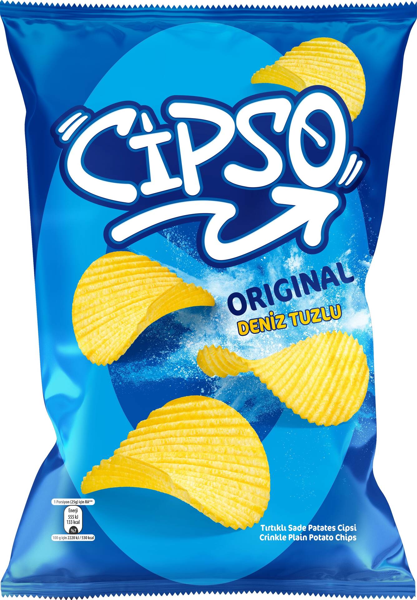 Cipso Tırtıklı Orıgınal Deniz Tuzlu Pat.Cipsi 160G