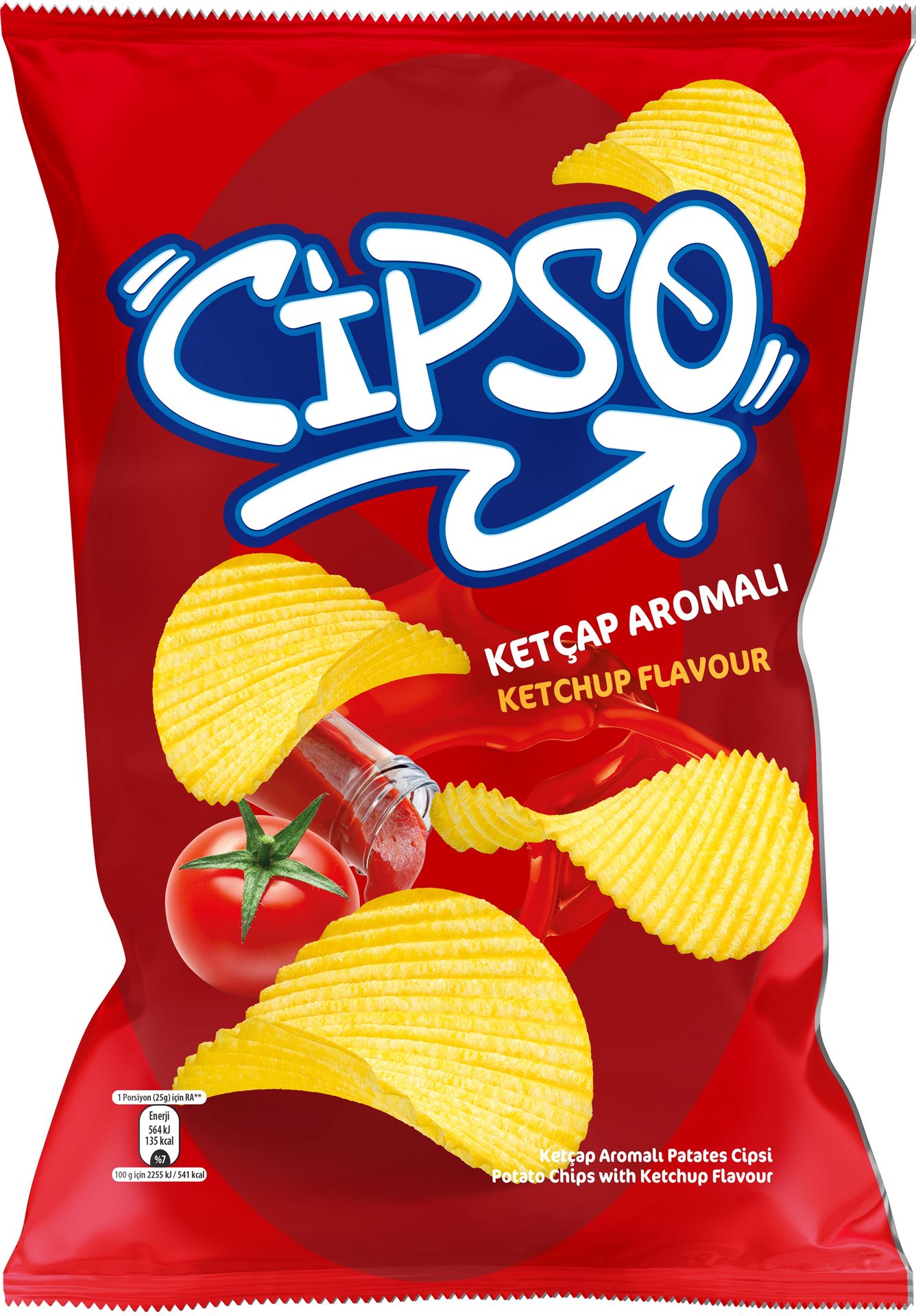 Cipso Tırtıklı Ketçap Aromalı Patates Cipsi 160 G