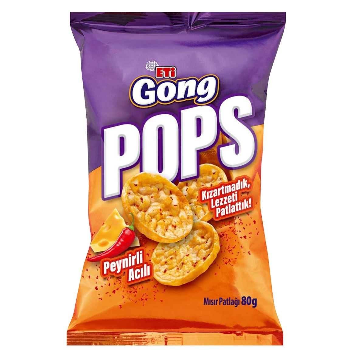 Eti Gong Pops Peynirli Acılı Mısır Patlağı 80 G
