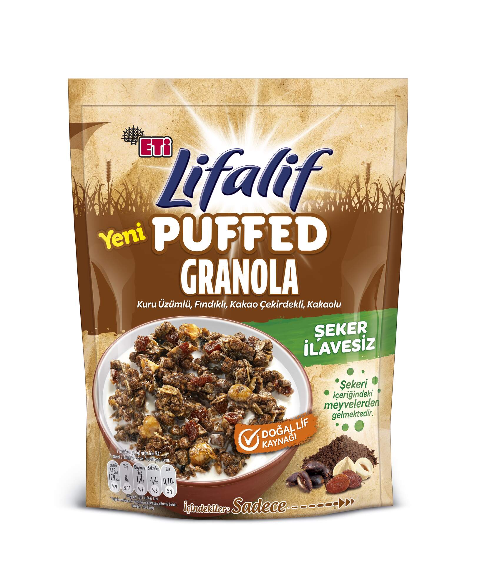 Eti Lifalif Puffed Granola Kakao 160G