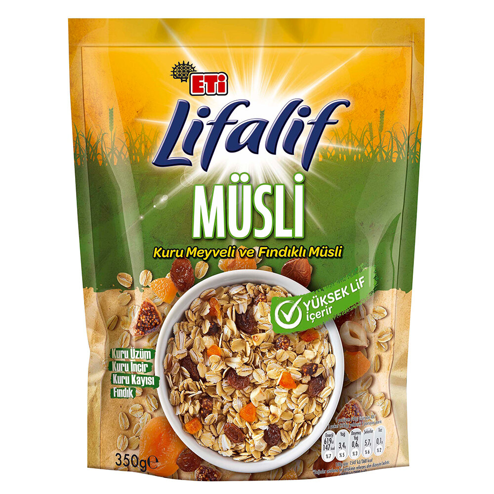 Eti Lifalif Müsli Meyveli & Fındıklı 350 G