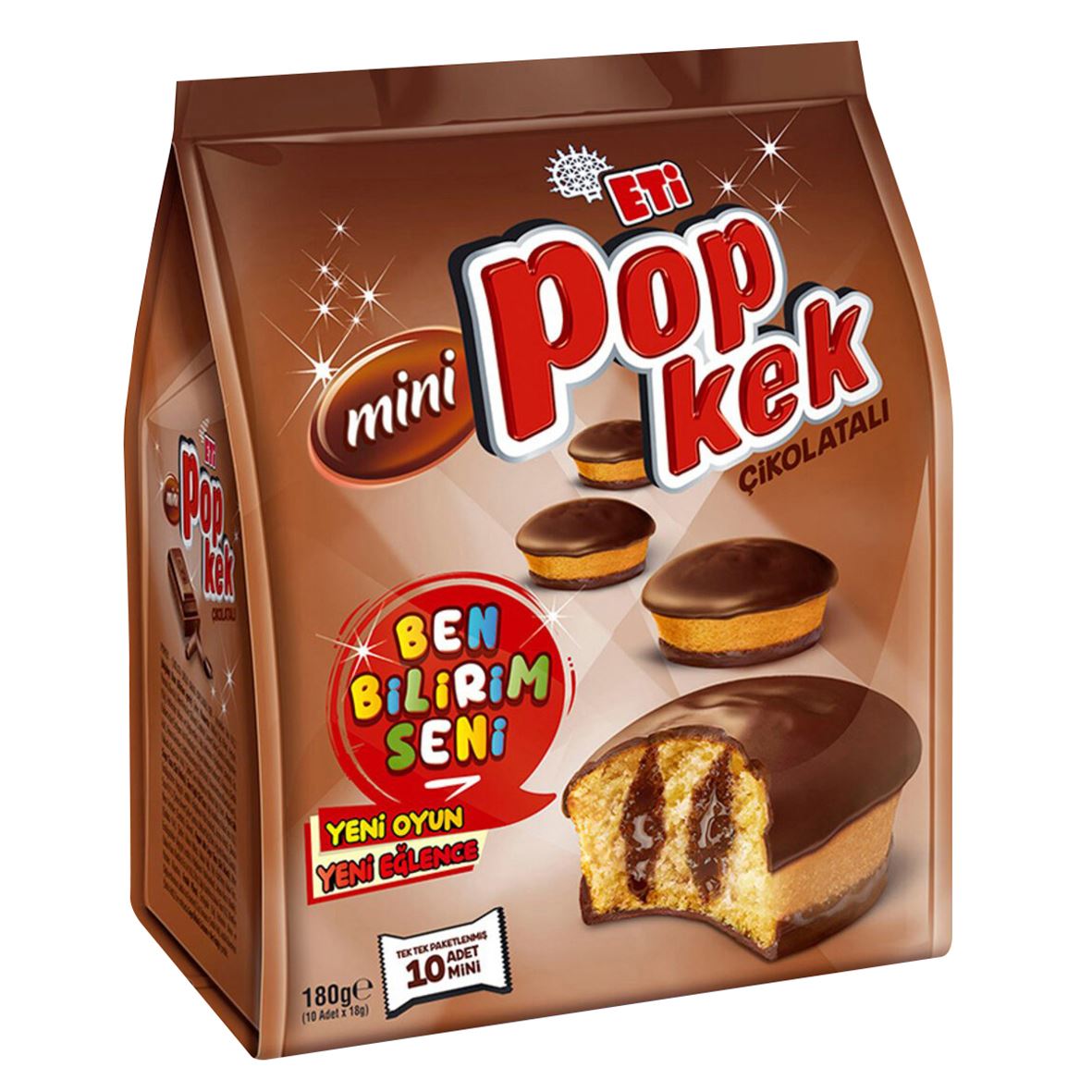 Eti Popkek Mini Çik Soslu Kakao Kaplamalı Kek 180G