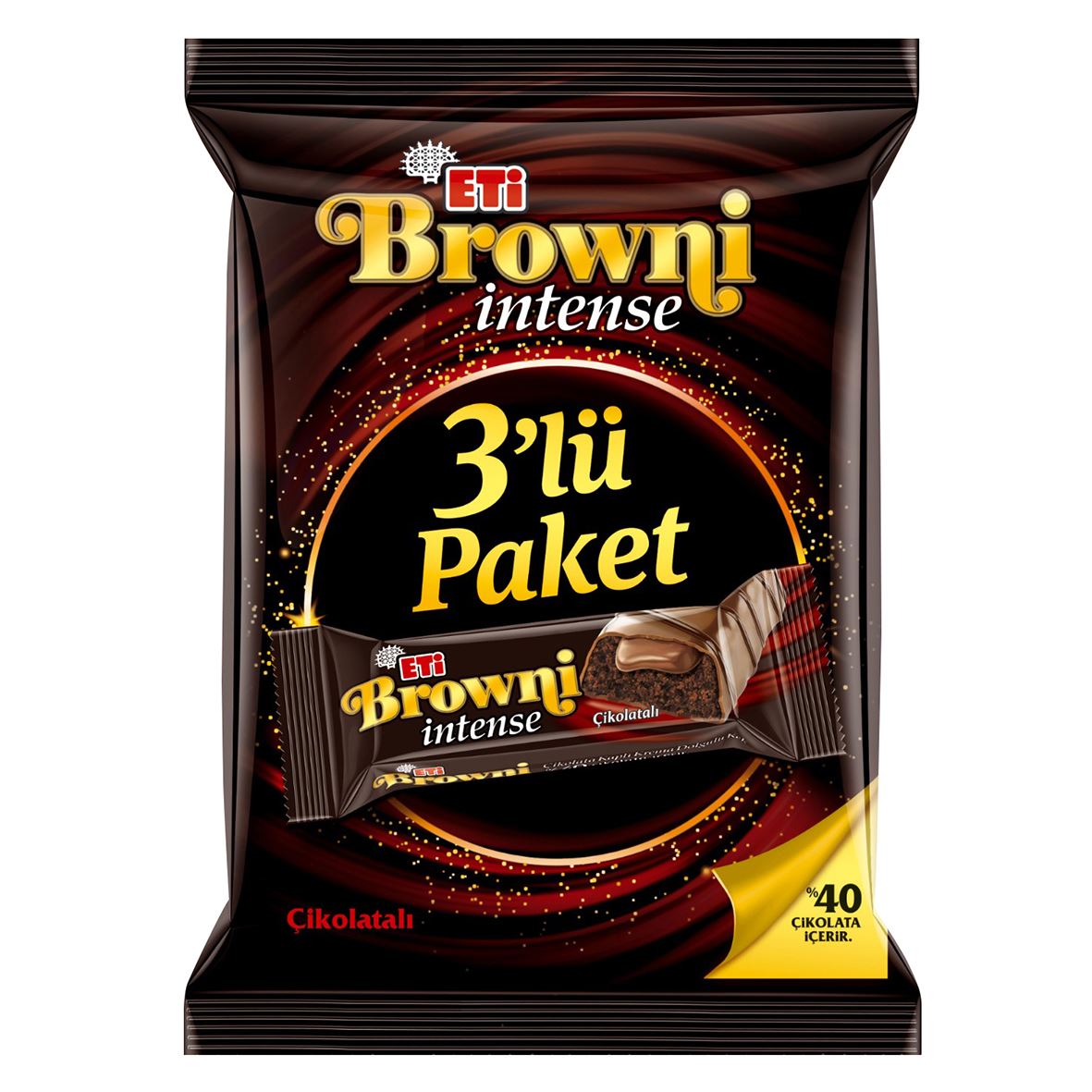 Eti Brownı Intense Çikolata Kaplı Kek 3Lü 150 G