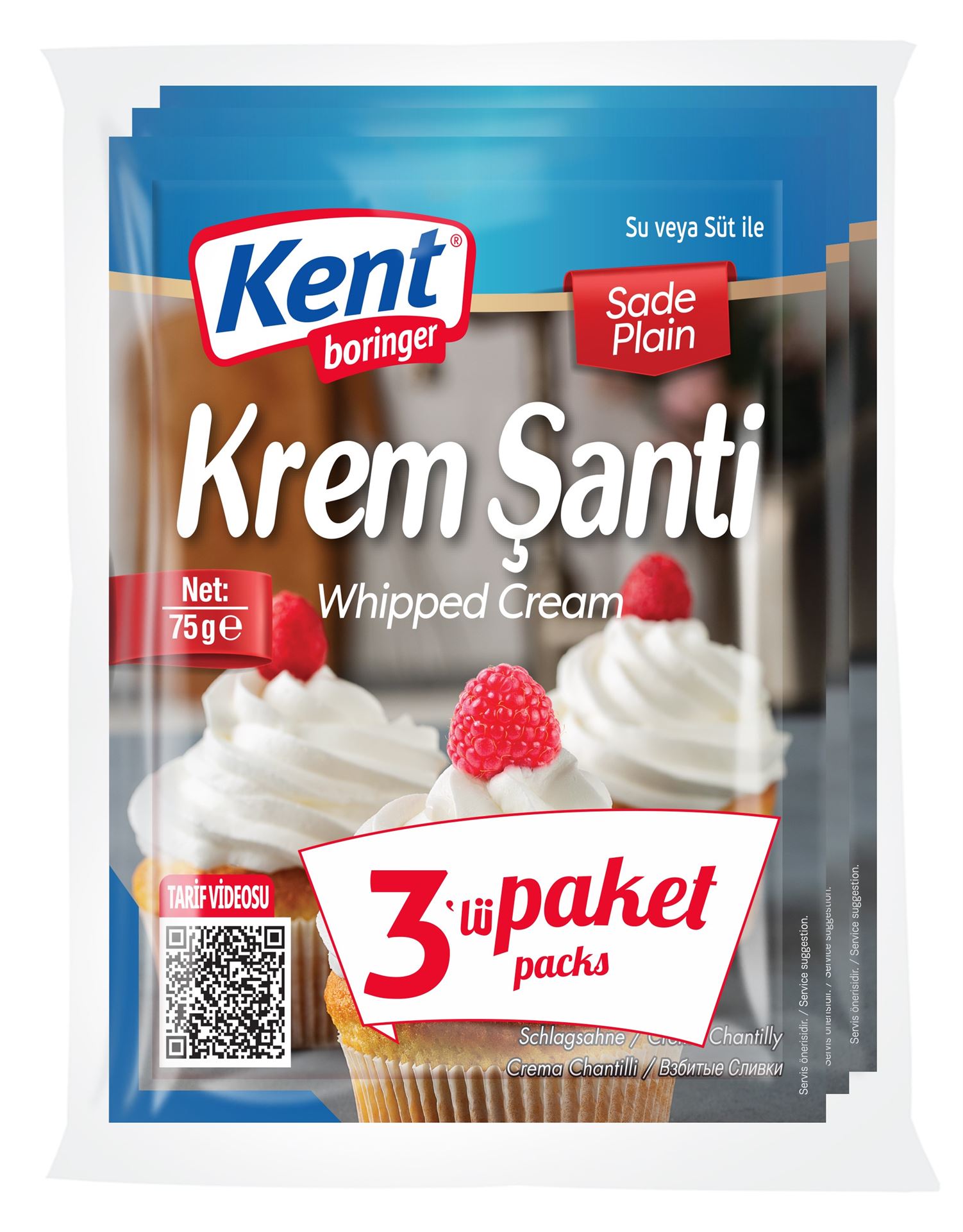Kent Borınger Krem Şanti 3*75G
