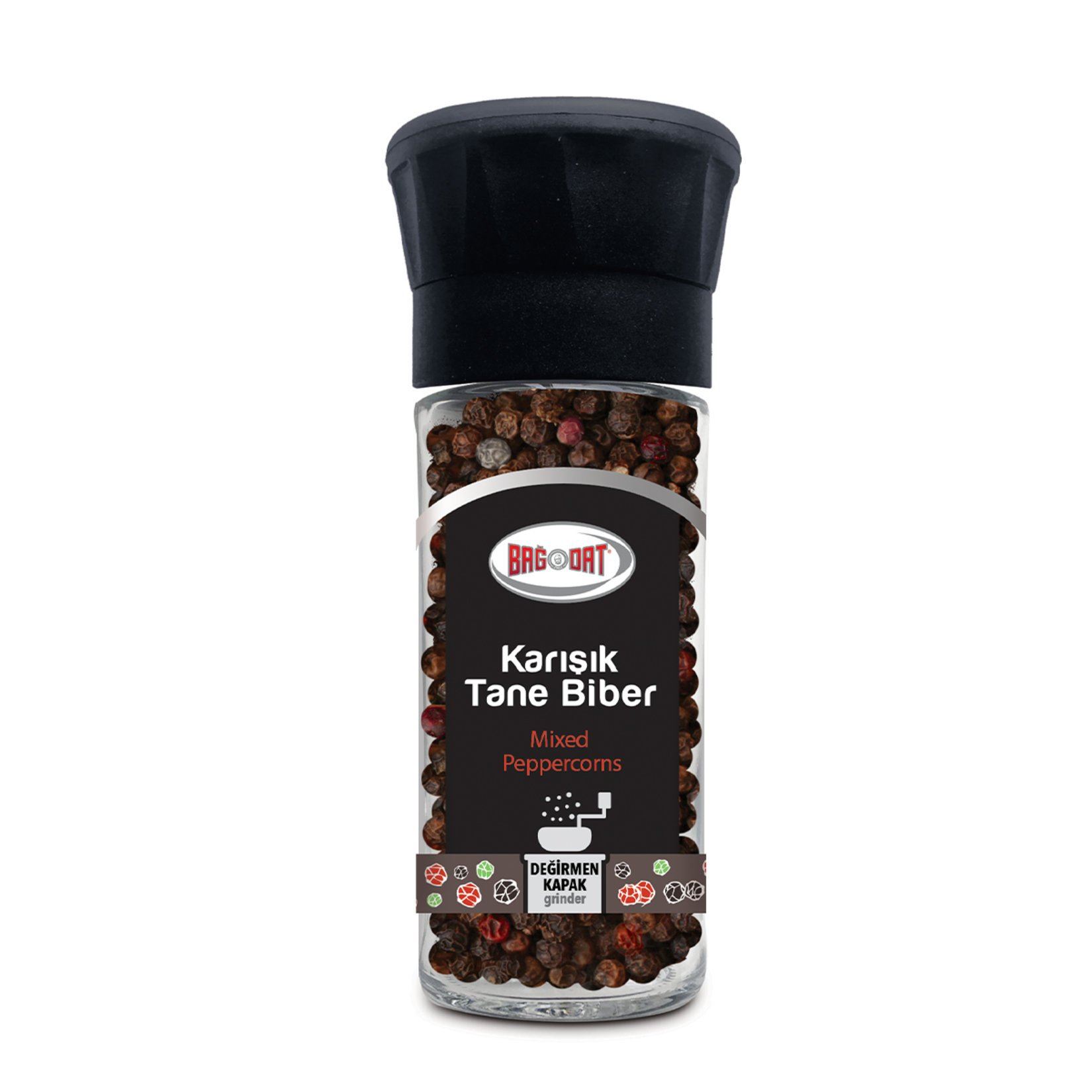 Bağdat Karışık Tane Biber Değirmen K.Cam 45 G