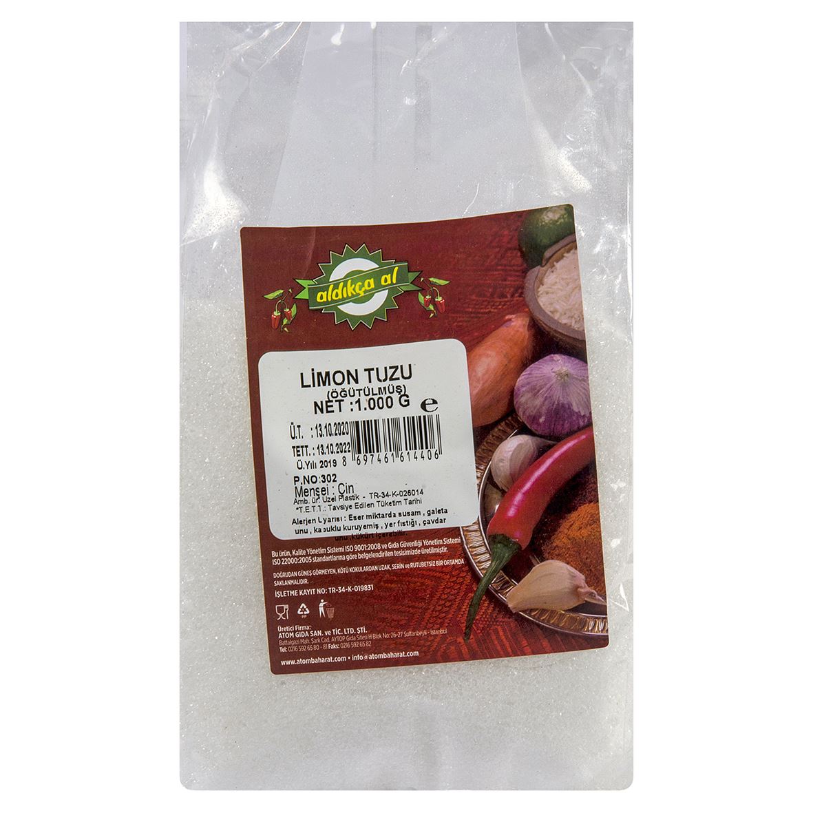 Aldıkça Al Limon Tuzu 1000Gr