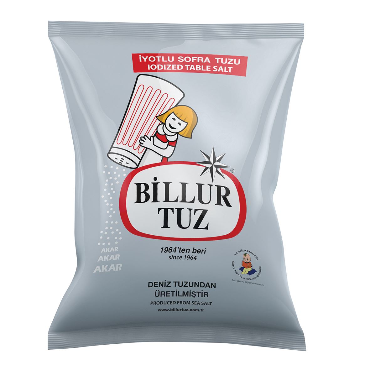Billur Tuz İyotlu Sofra Tuzu 750 G