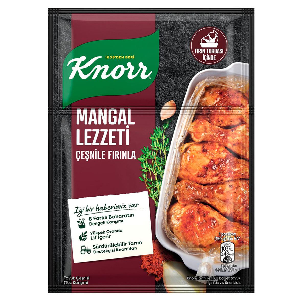 Knorr Fırında Tavuk Çeşnisi Mangal Lezzeti 29 G