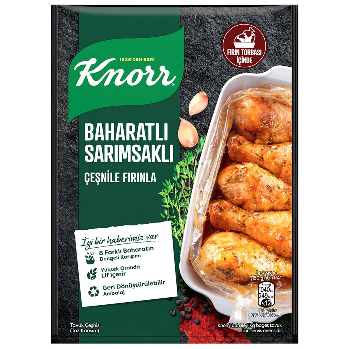 Knorr Fırında Tavuk Çeşnisi Baharat&Sarımsak 34 G