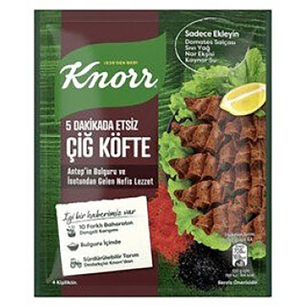 Knorr 5 Dakikada Etsiz Çiğ Köfte Seti 120 G