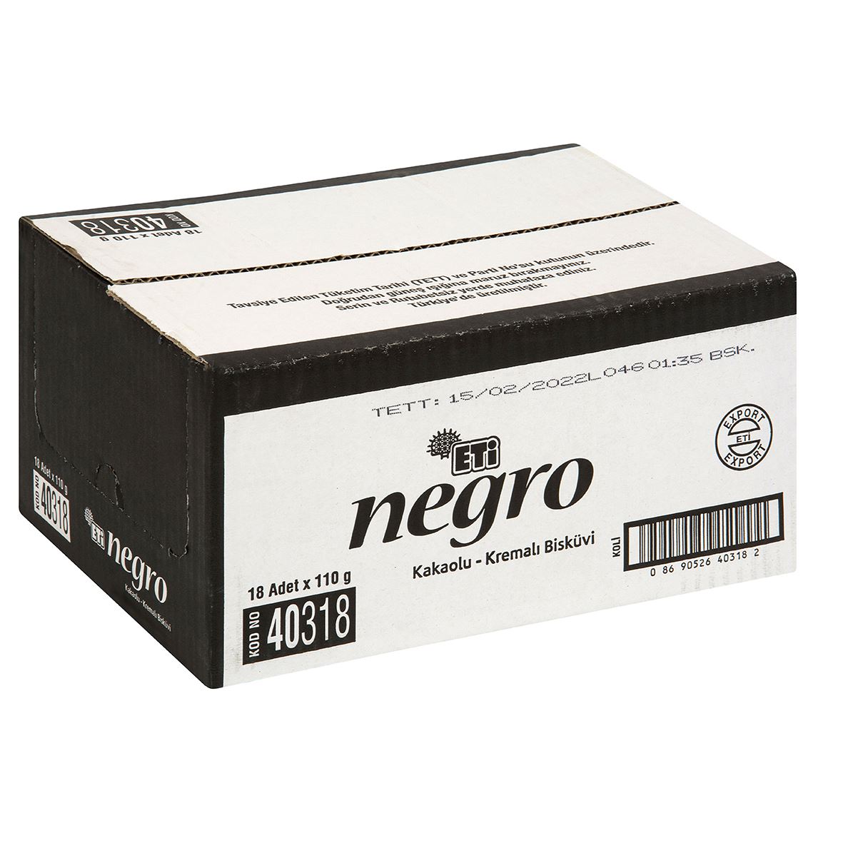 Eti Negro Kakaolu Kremalı Bisküvi 110 G