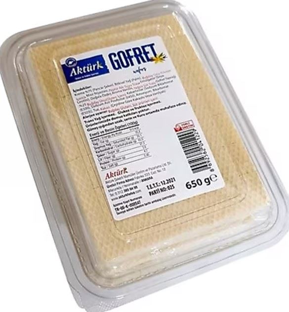 Aktürk Vanilyalı Gofret 475 G