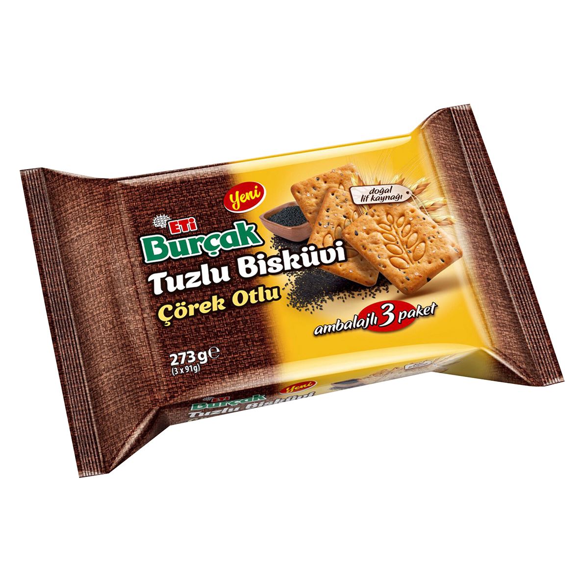 Eti Burçak Tam Buğdy Unlu Tuzlu Corekotlu Bis 273G