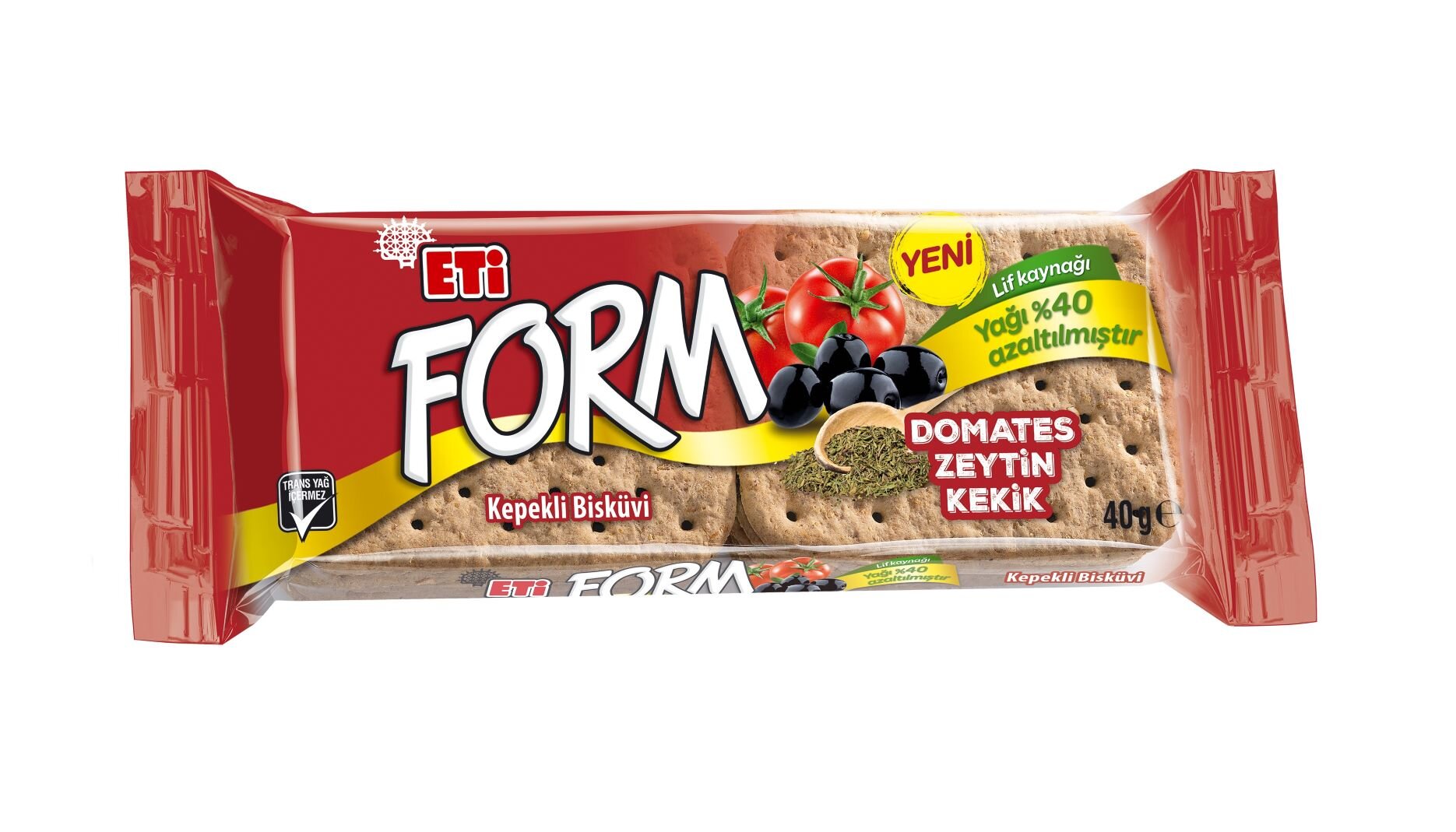 Eti Form Domates Zeytin Kekikli Kepekli Bsküvi 40G