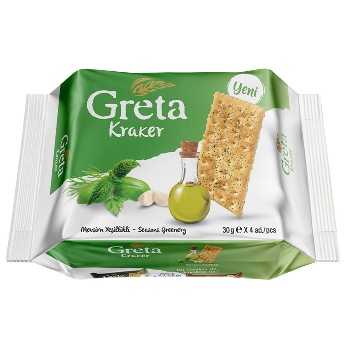 Greta Mevsim Yeşilliği Çeşnili Kraker 4Lü 120 G