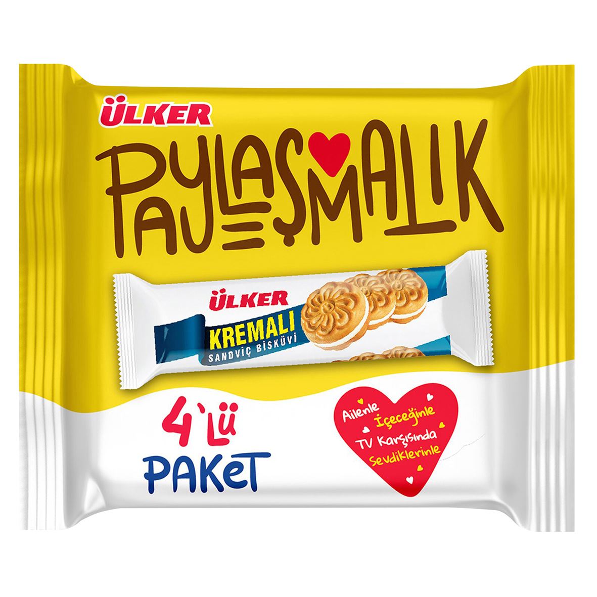 Ülker Kremalı Sandviç Bisküvi 4Lü 244 G