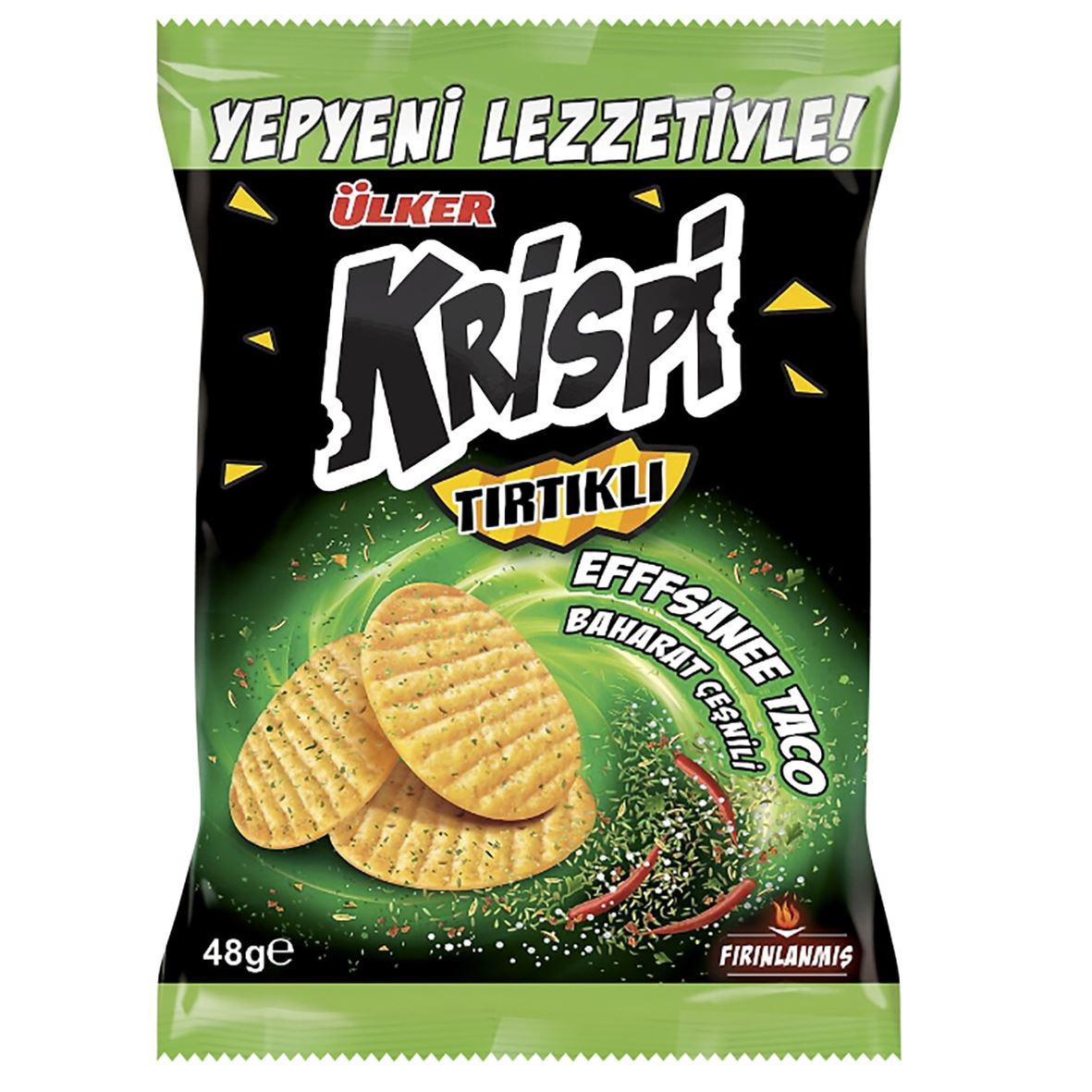 Ülker Krispi Tırtıklı Baharatlı 48 G