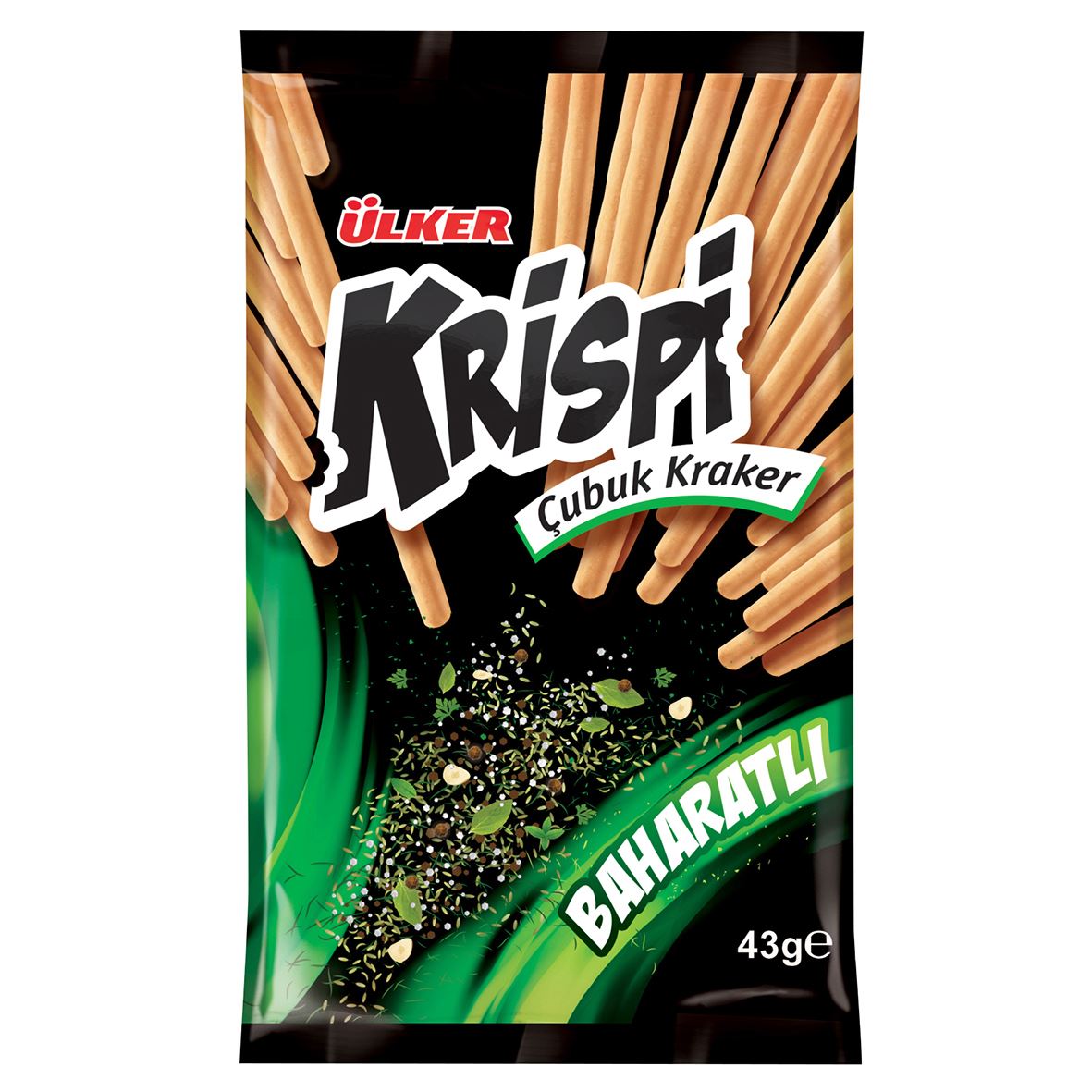 Krispi Baharatlı Çubuk Kraker 43Gx15