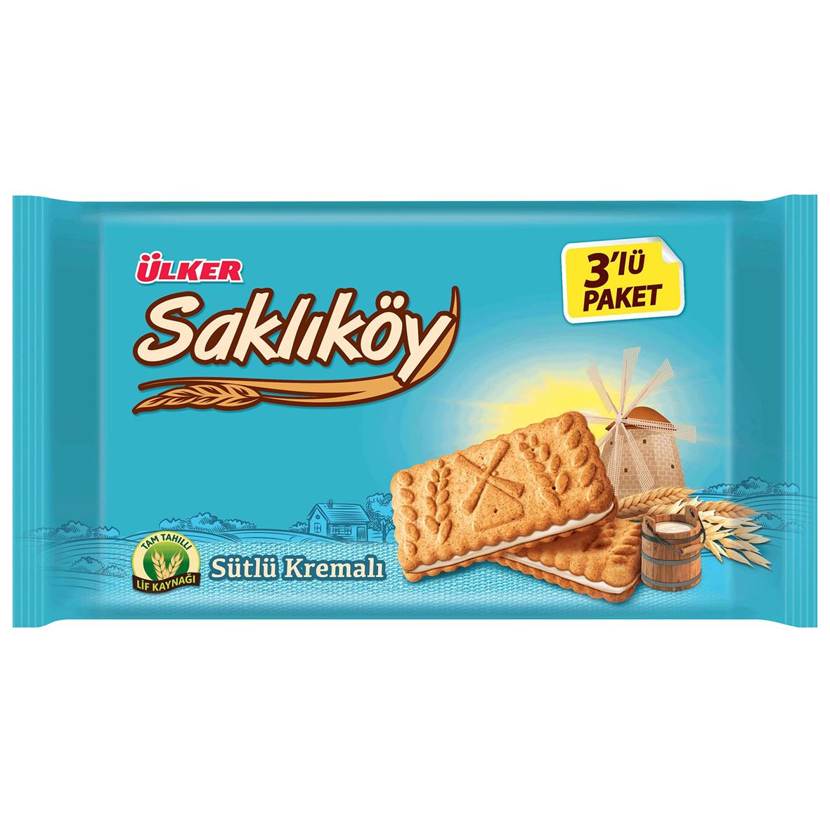 Saklıköy Sütlü Kremalı Bisküvi 3X88 G.