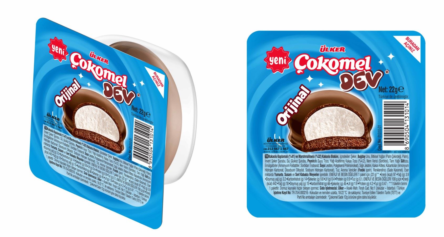 Ülker Çokomel Dev Sade 22 G