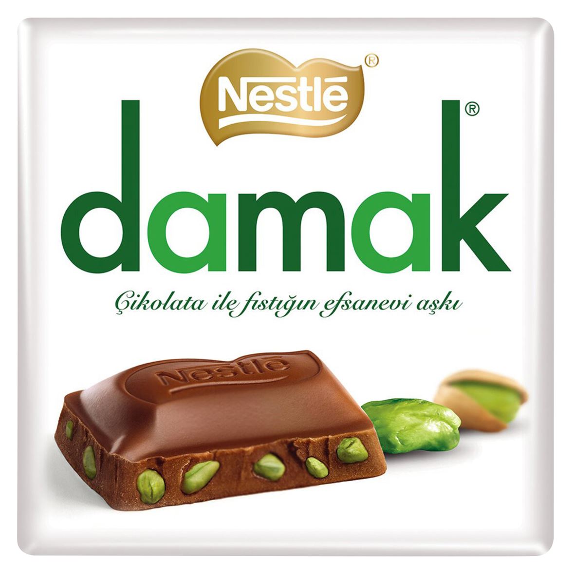 Nestle Damak Ant.Fıstıklı Sütlü Kare Çikolata 60 G