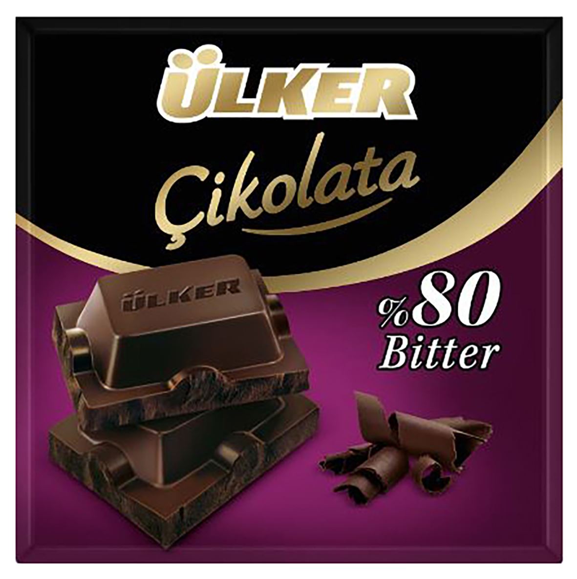 Ülker Bitter Kare Çikolata %80 Kakaolu 60 G