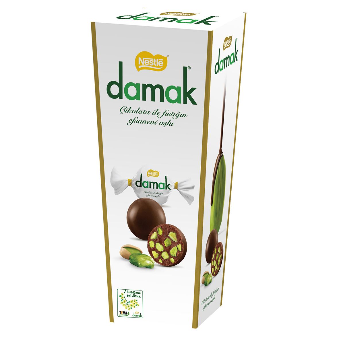 Nestle Damak Antep Fıstıklı Sütlü Çikolata 130 G