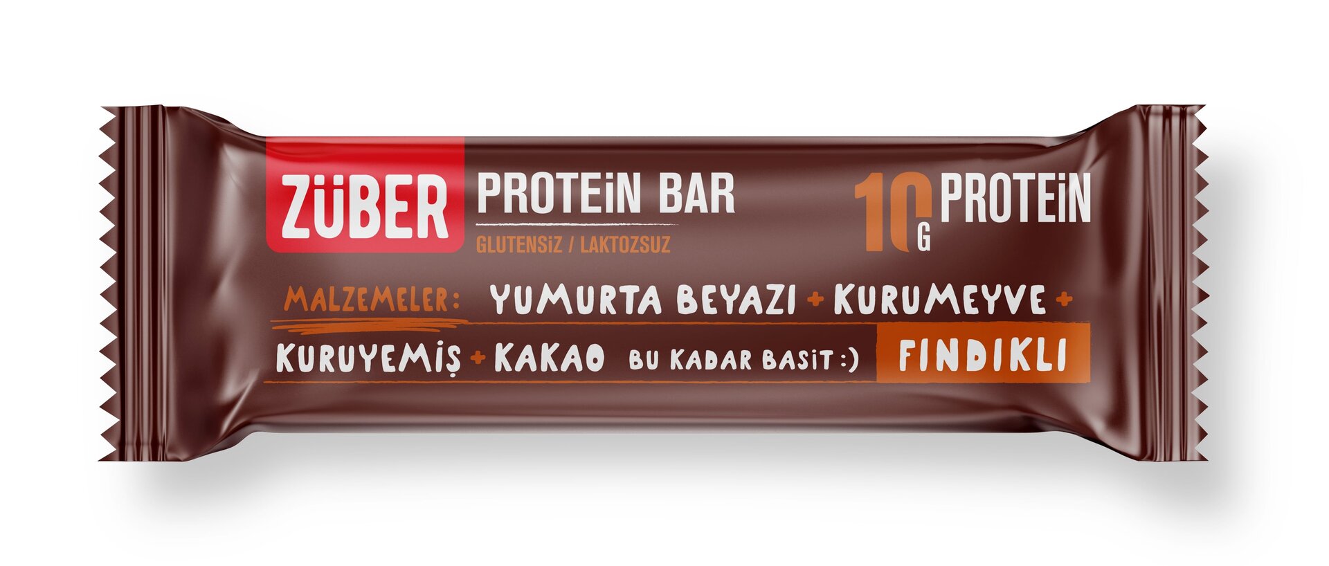Züber Fındıklı Glutensiz Proteın Bar 40 G