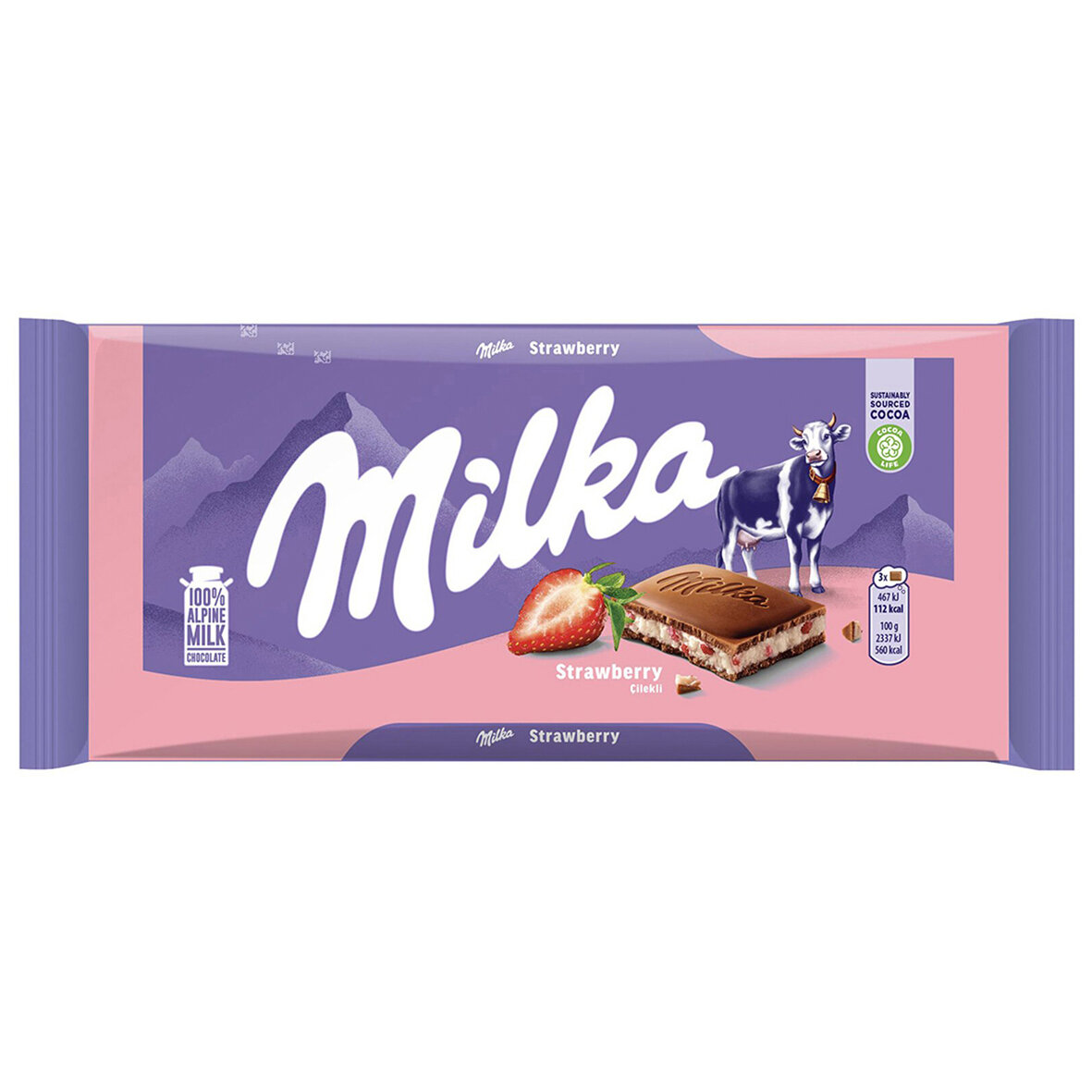 Mılka Çilekli Yoğurtlu Çikolata 100 G
