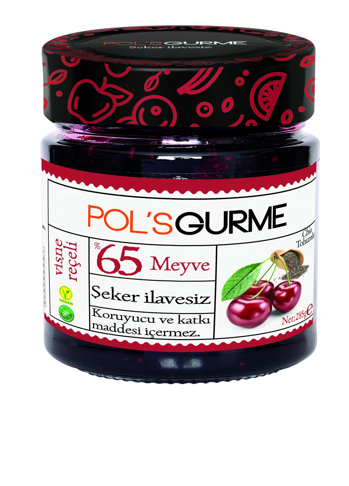 Pol'sgurme Şeker İlavesiz Vişne Reçeli 285 G